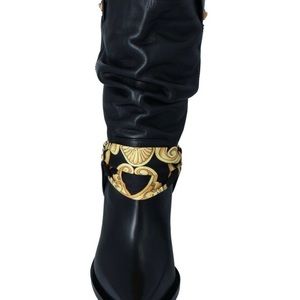 Versace Bandana Buckle Cowboy Style Boots